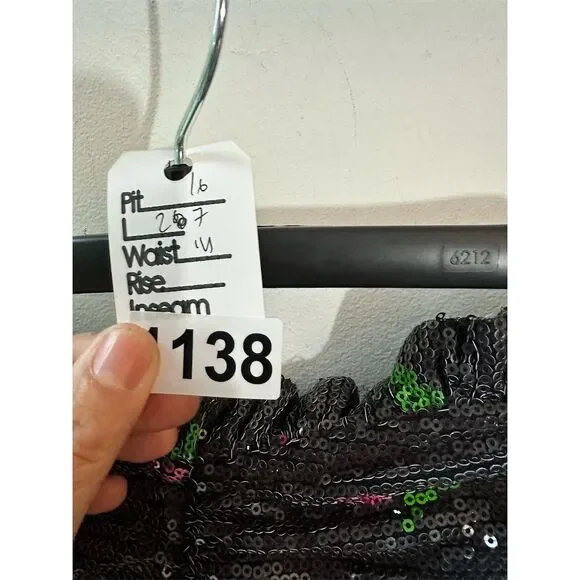 For Love & Lemons every rose   Strapless Sequin Mini Dress Black Size M - Picture 3 of 7